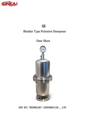 GK Bladder Type Pulsation Dampener Data Sheet