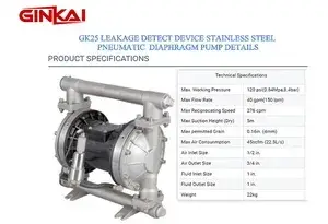 GK25 LDD Stainless Steel AODD Pump