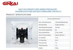 GK25 PP THREADED AODD Pump