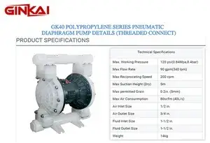 GK40 PP Threaded AODD Pump